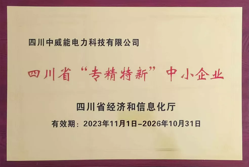 Sichuan 'Specialized, Refined, Unique and New' Small and Medium-sized Enterprise